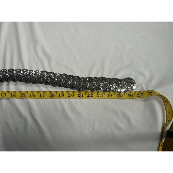 Vintage Silver Dollar Stretch Cinch Belt Womens - Picture 6 of 6
